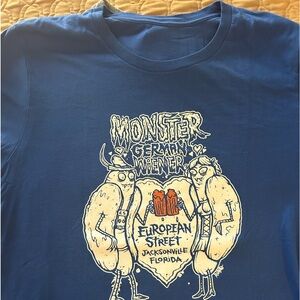 European Street Cafe Monster German Weiner JAX FL tshirt size large